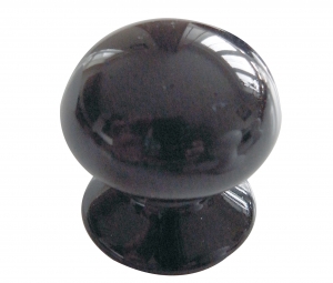 Plain Black Porcelain Mortice Knob